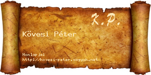 Kövesi Péter névjegykártya