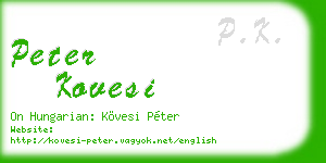 peter kovesi business card