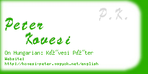 peter kovesi business card
